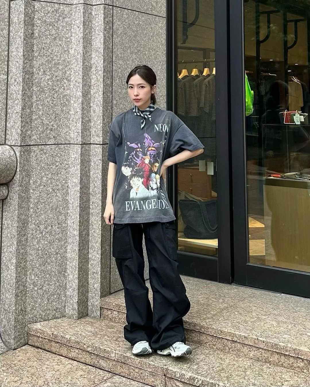 SAINT Mxxxxxx × EVANGELION NEON GNSIS TEE/BLK co-branded Neon Genesis Evangelion distressed short-sleeves, washed black S-XL, vintage NEW VINTAGE, top printing technology, garment dyeing, re-washed, distressed, correct co-branded main mark/washing mark